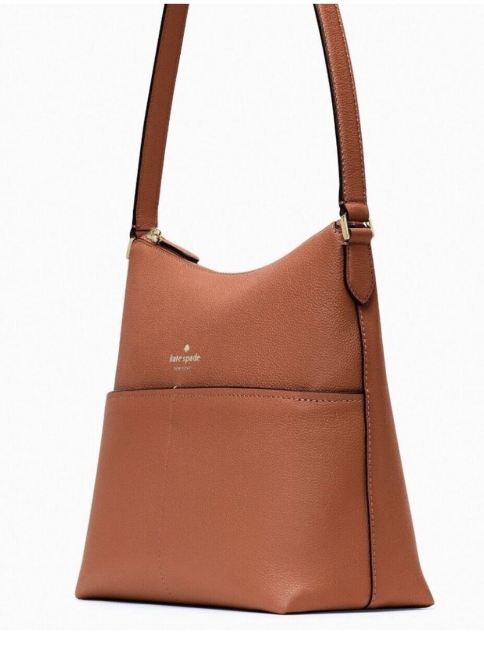 Kate Spade Bailey Shoulder Bag Brown Textured Leather